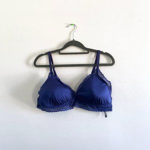 Aerie Blue Lightly Padded Lacy Bralette XL